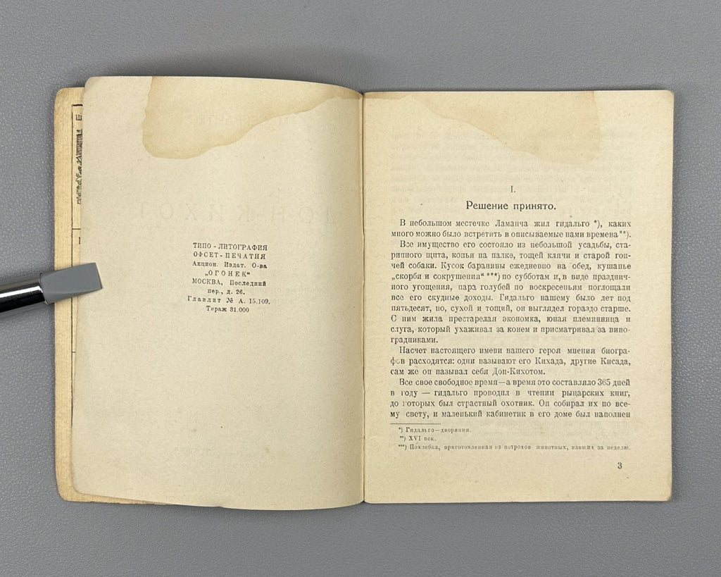 Сервантес Дон-Кихот Огонёк №371 1928 Cervantes Don Quixote Selected Pages