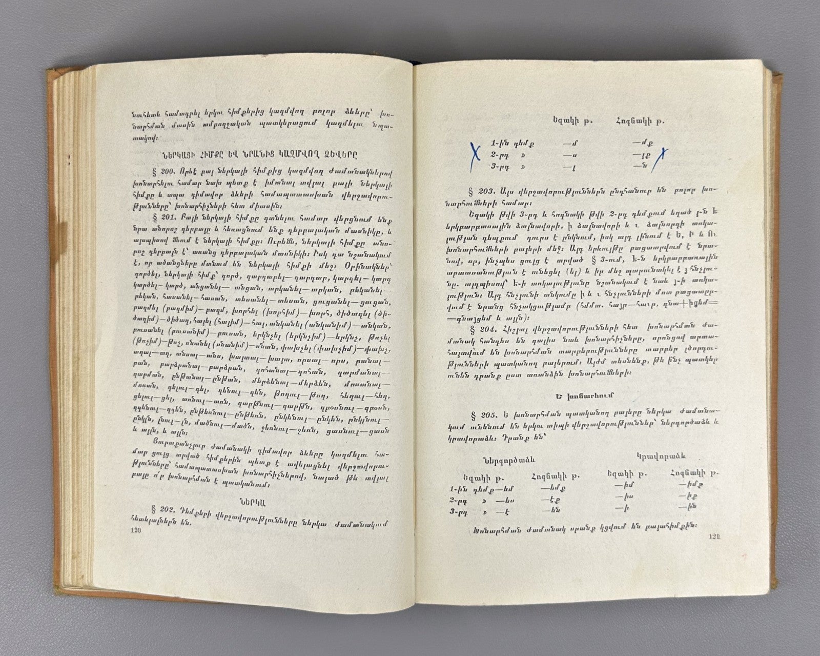 Old Armenian Abrahamyan Grabar 1958 Գրաբարի ձեռնարկ  Աբրահամյան