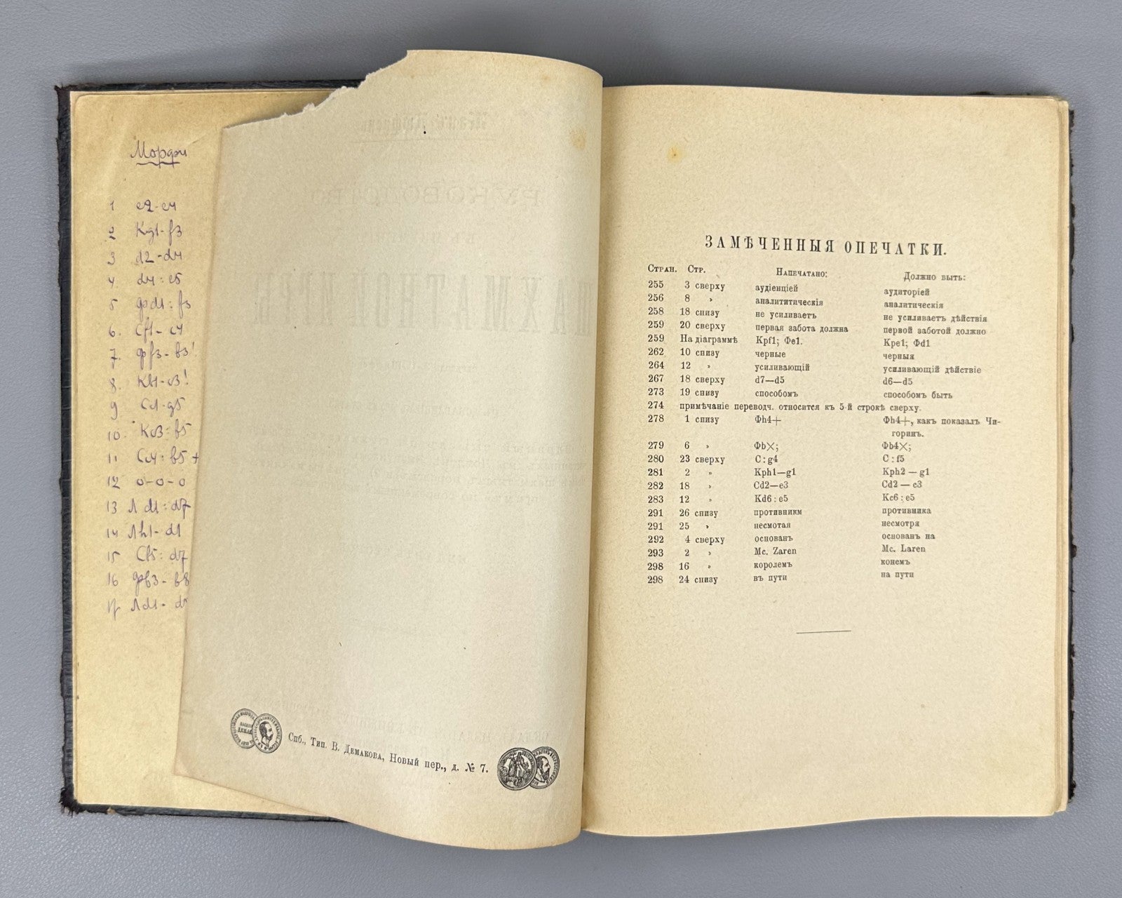 Дюфрень Руководство к изучению шахматной игры Шифферс 1903 Dufresne Chess Russia
