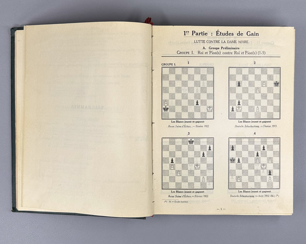 Henri Rinck 700 fins de partie 700 Chess Endgames 1927 First edition J. Berger