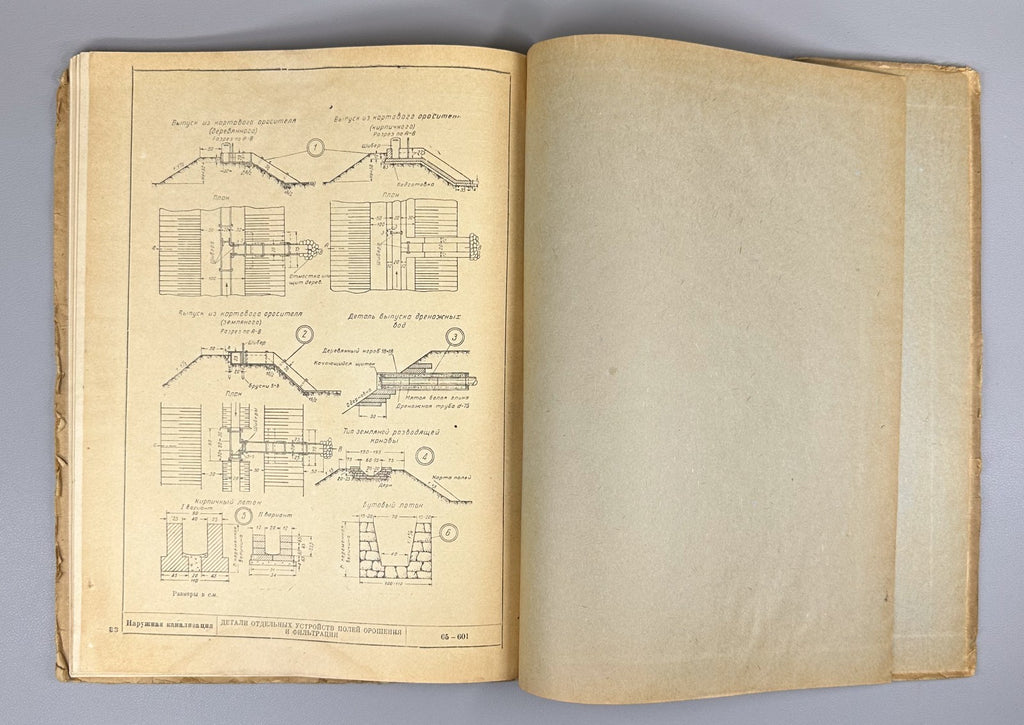 Typical Building Part Architecture No. IX 1940 Типовые детали зданий водопровод