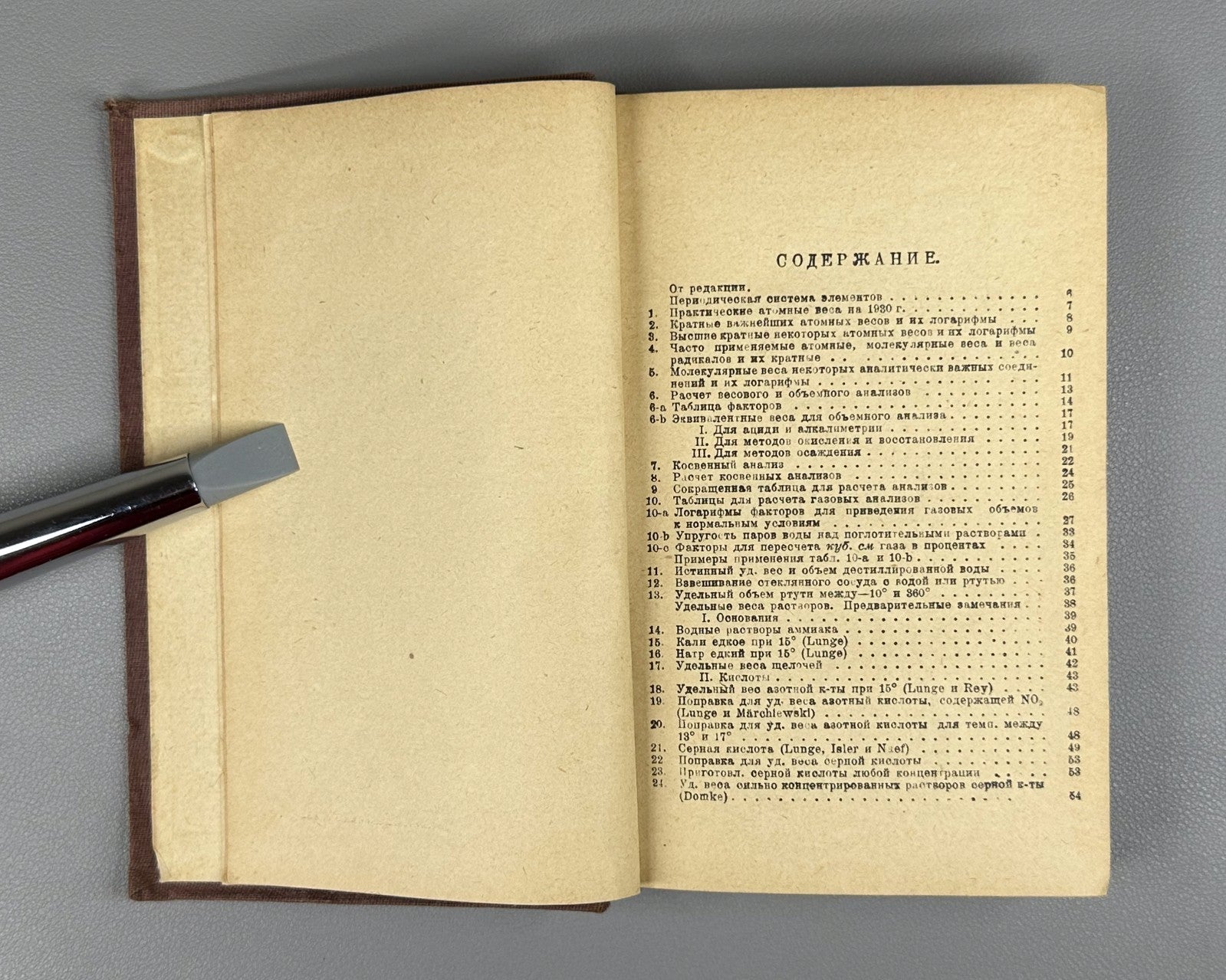 Chemistry Chemiker-Kalender Soviet Russian 1931 Спутник химика том 1 СССР