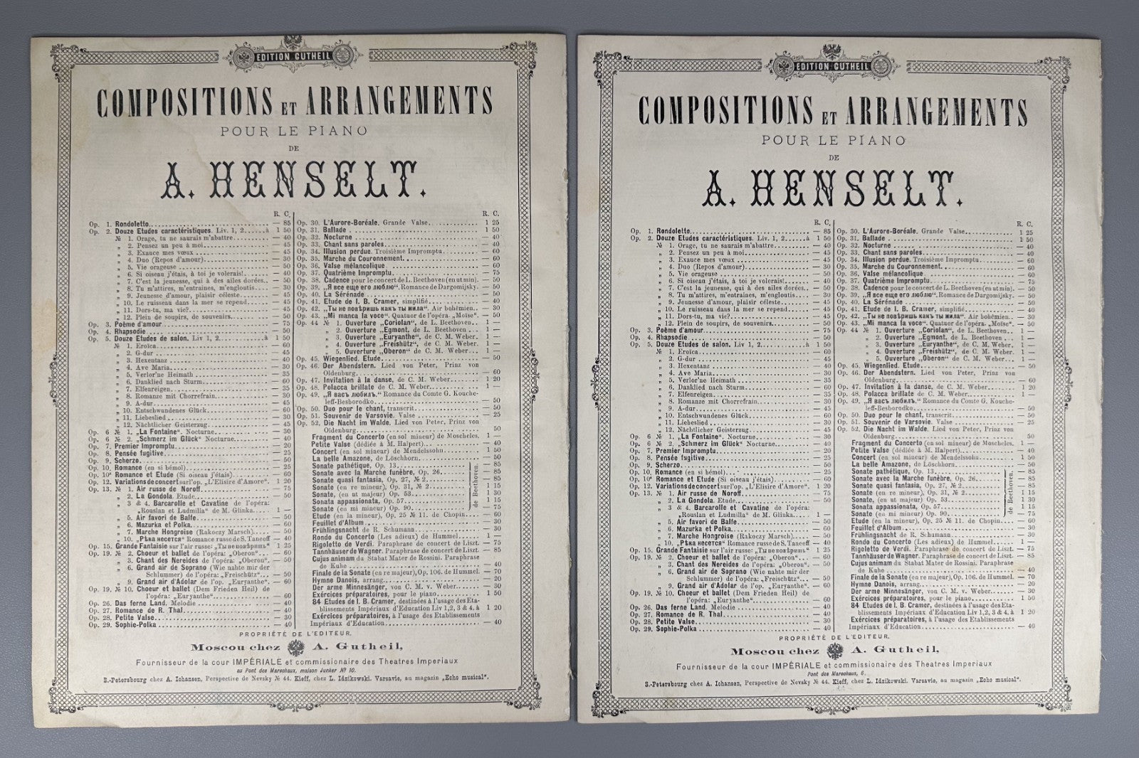 Lot of 14 Sheet Music Piano Scores 19th Early 20th Pachulski Godowsky Jurgenson