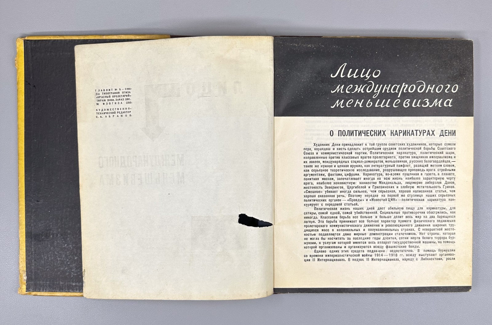 Avant-garde Deni The Face of International Menshevism 1931 Дени Лицо меньшевизма