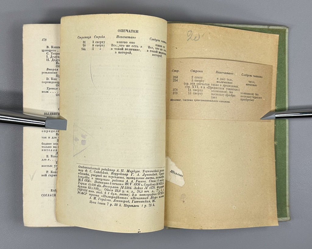 1st ed. Schelling The System of Transcendental Idealism 1936 Шеллинг Идеализм