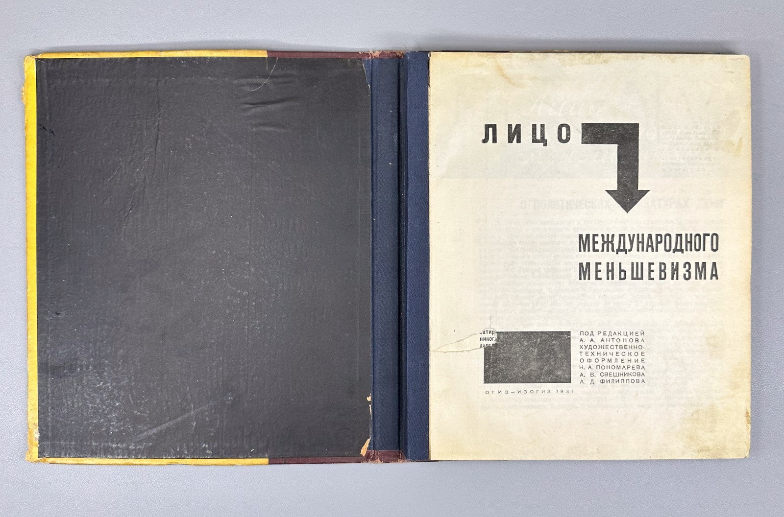 Avant-garde Deni The Face of International Menshevism 1931 Дени Лицо меньшевизма