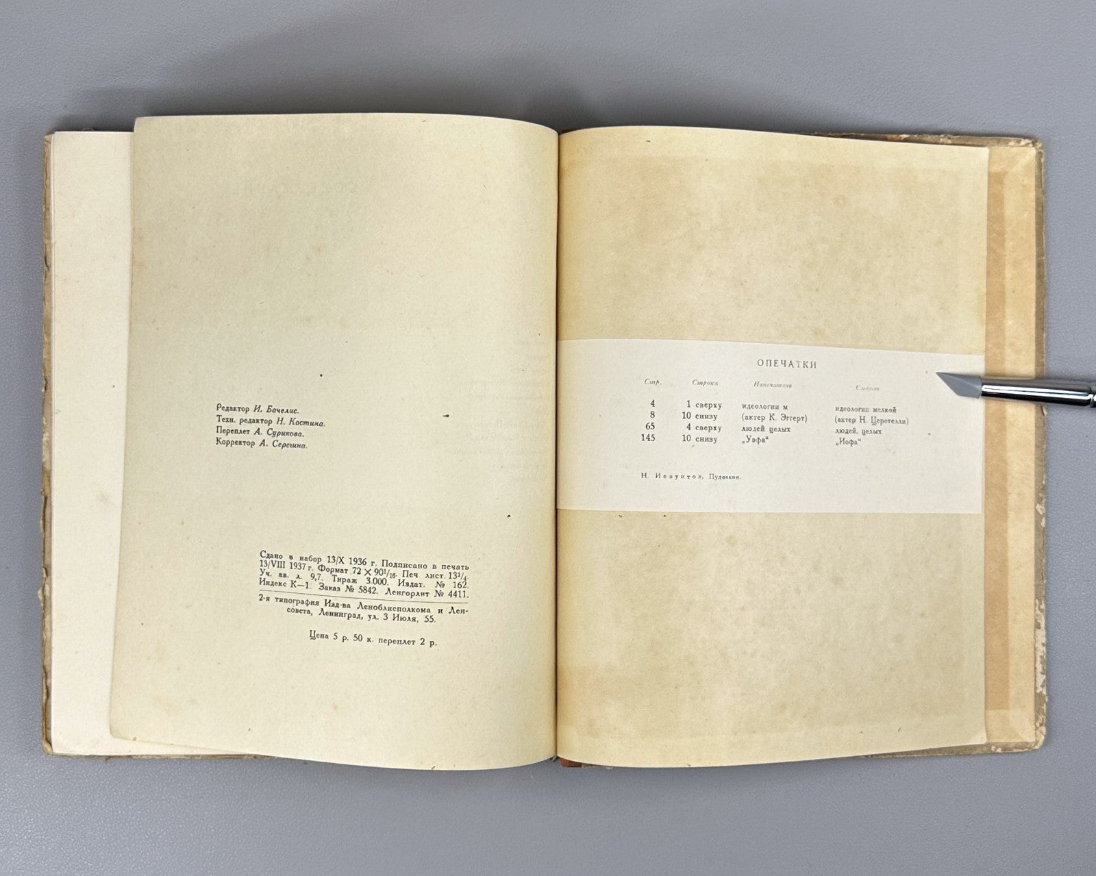 1st ed. Pudovkin Paths of Creativity 1937 Иезуитов Пудовкин Пути творчества