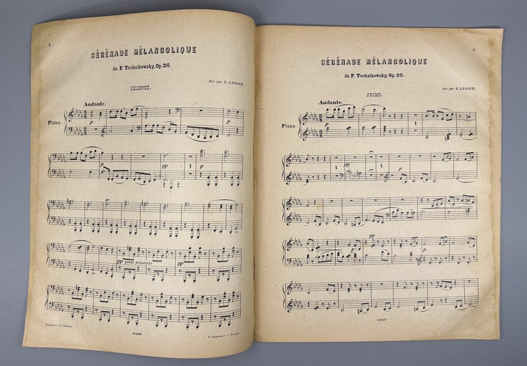 Tchaikovsky Sérénade mélancolique piano Чайковский Меланхолическая серенада