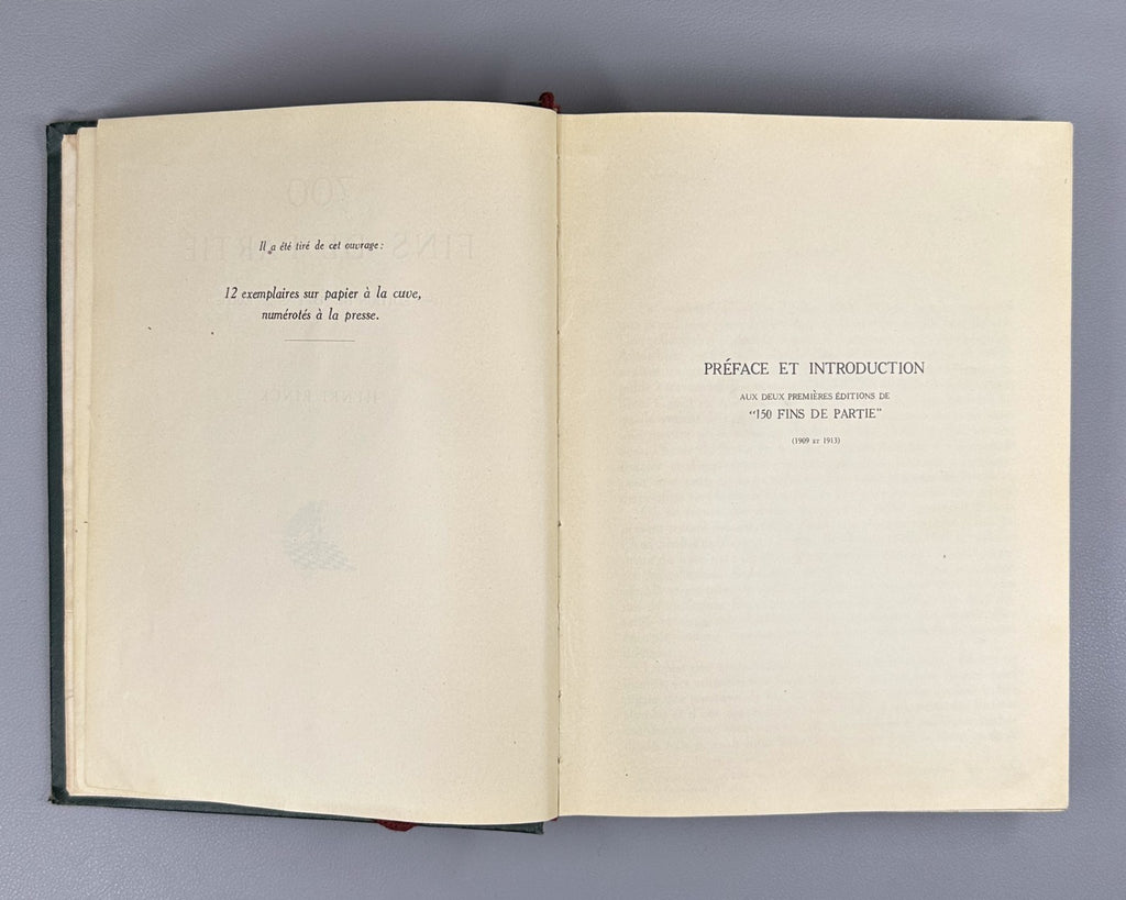 Henri Rinck 700 fins de partie 700 Chess Endgames 1927 First edition J. Berger