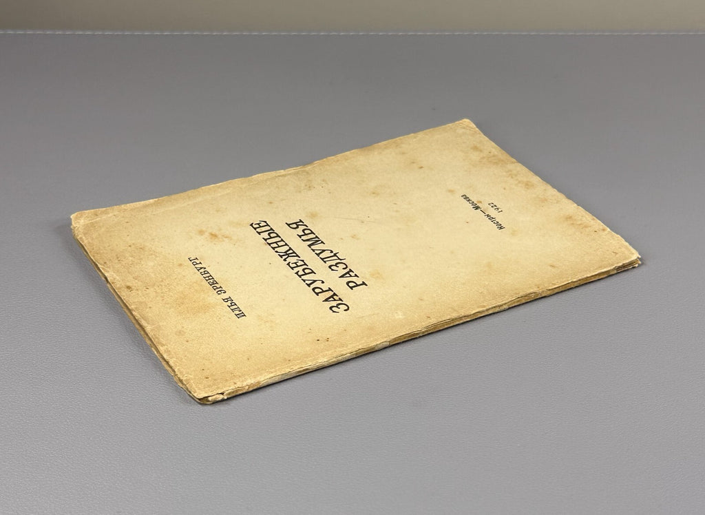 Autograph 1st ed. Ehrenburg Foreign Thoughts Эренбург Зарубежные раздумья 1922