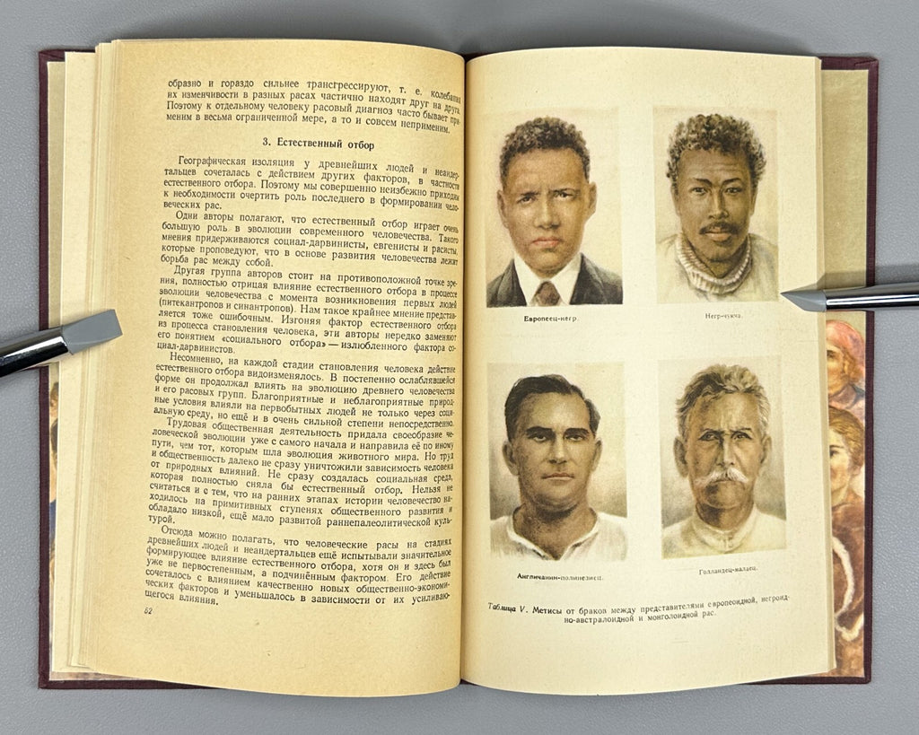 1st ed. Human Races Anthropology 1954 Нестурх Человеческие расы Антропология
