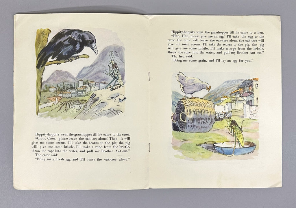 The Ant and The Grasshopper Georgian Folk Tale in Eng. 1955 Children’s book