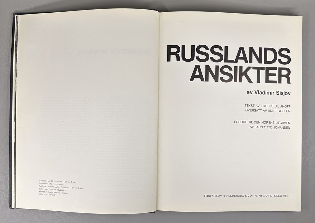 Autograph Vladimir Sichov Faces of Russia 1982 Sisjov Russlands ansikter Photos
