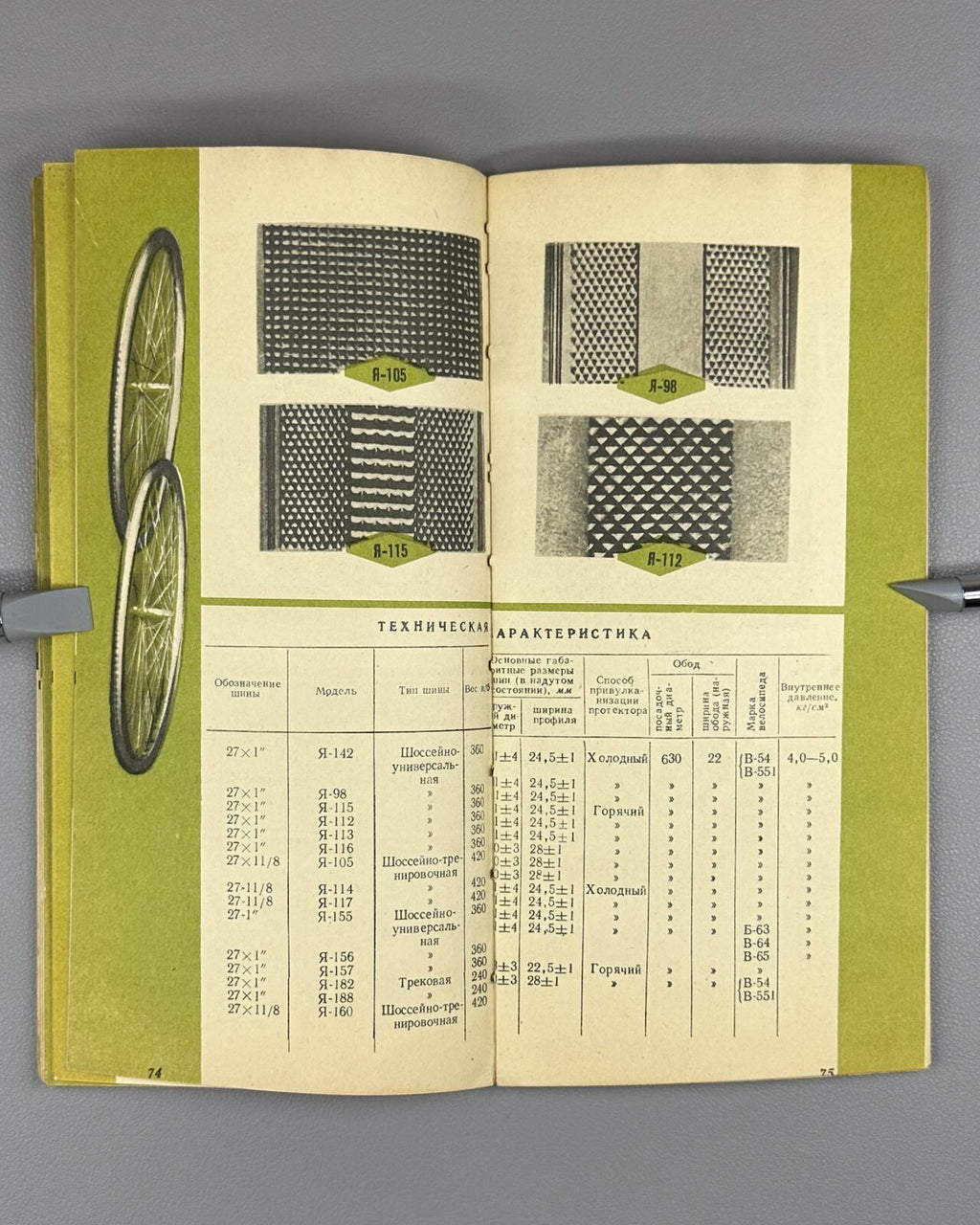 Soviet Catalogue of tyres 1959 Каталог шин Ярославский Шинный Завод