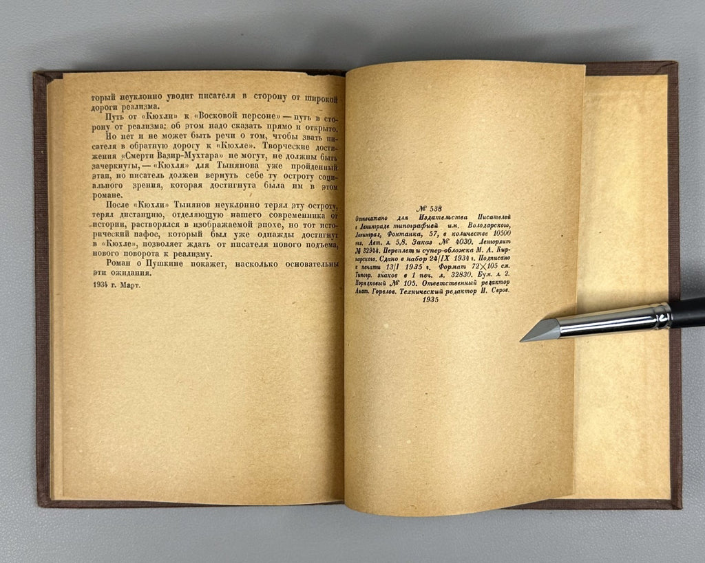 1st ed. Tsyrlin Tynyanov a writer Russian USSR 1935 Цырлин Тынянов - беллетрист