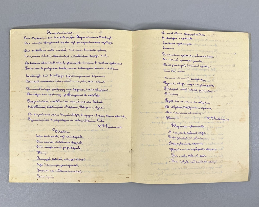 Russian Silver Age Poets Notebook Handwritten 1900 Самиздат Серебряный век стихи