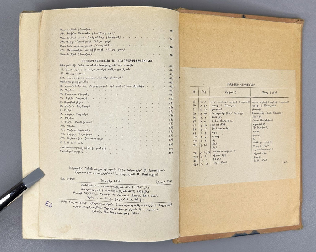 Old Armenian Abrahamyan Grabar 1958 Գրաբարի ձեռնարկ  Աբրահամյան