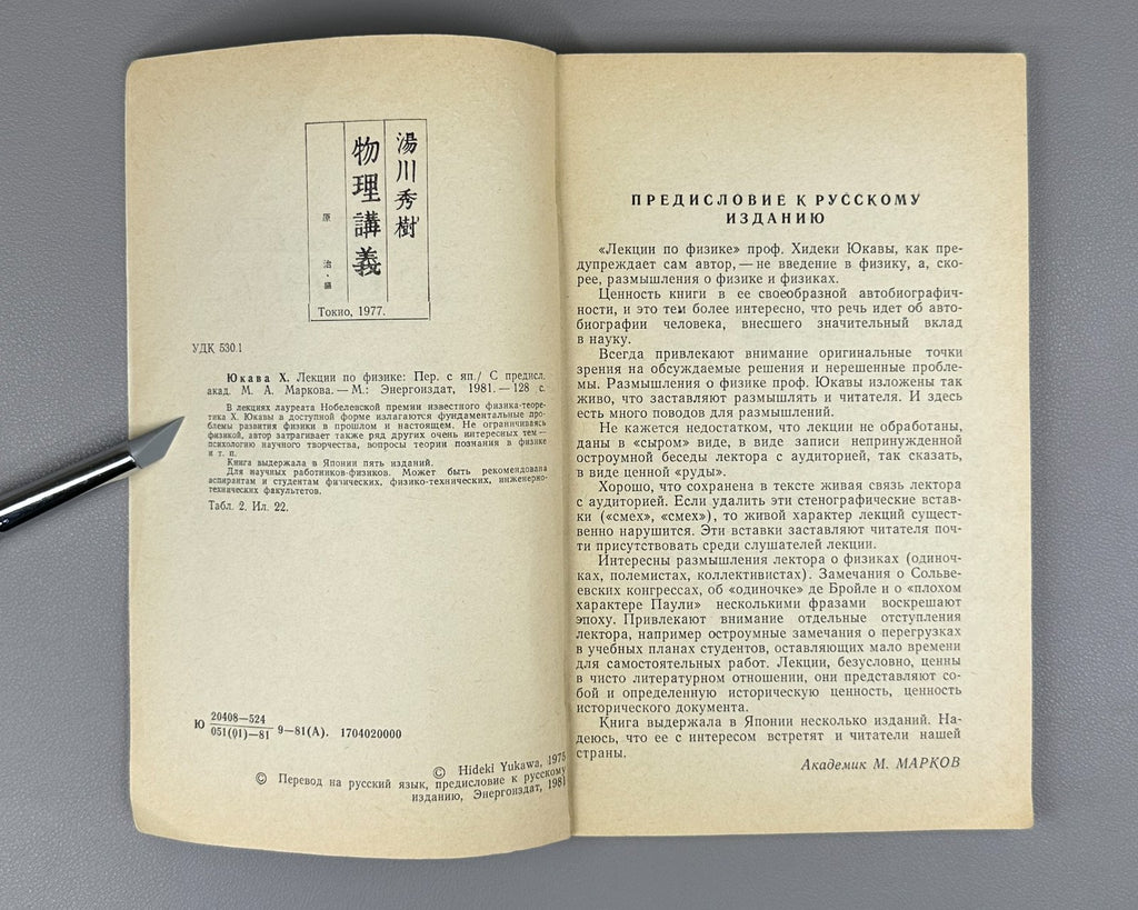 Юкава Лекции по физике 1981 Hideki Yukawa Lectures on Physics Russian