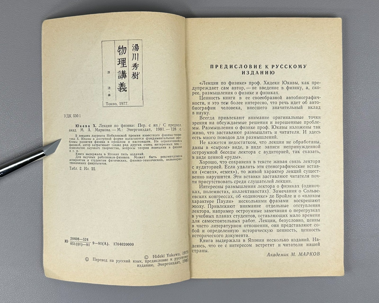 Юкава Лекции по физике 1981 Hideki Yukawa Lectures on Physics Russian