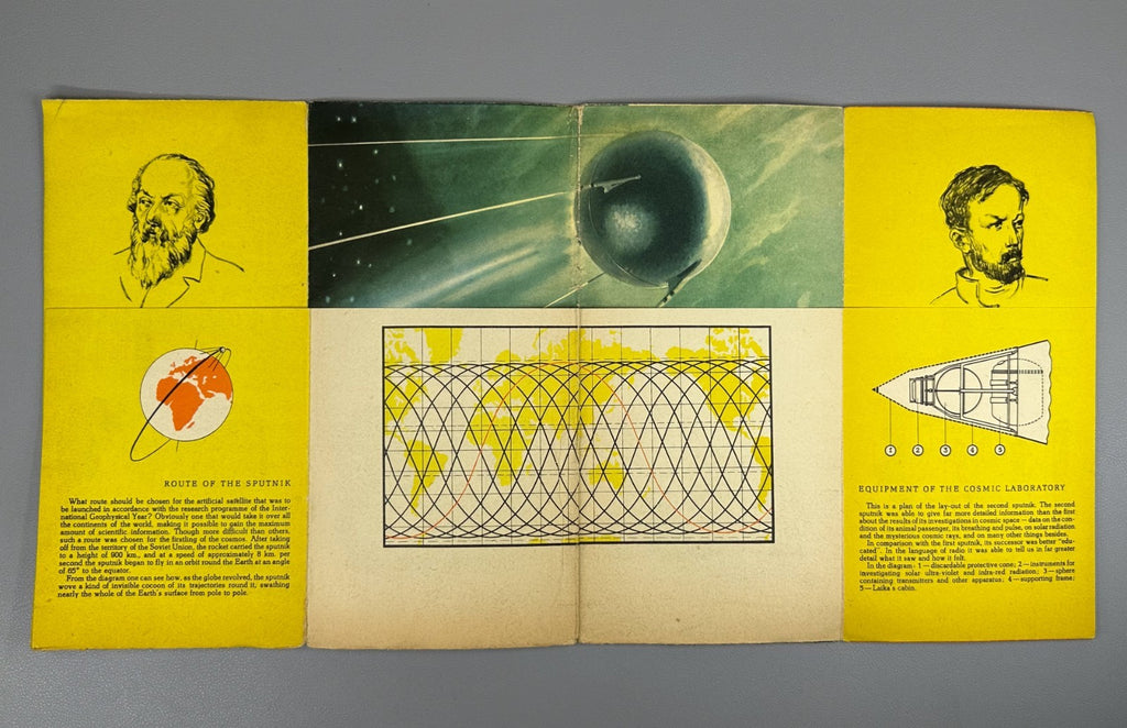 Vintage brochure for Soviet Union pavilion 1958 Facing the Cosmos USSR