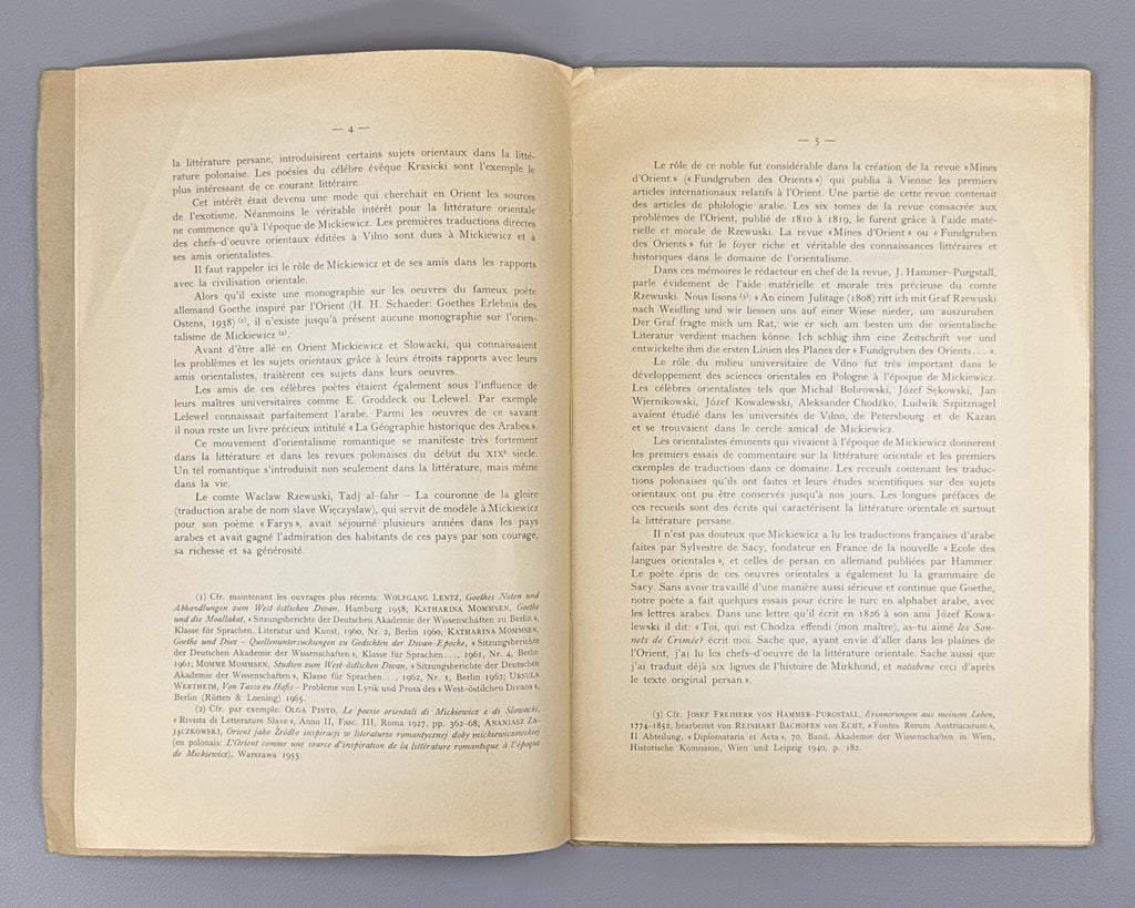 Autograph 1968 Zajaczkowski Mickiewicz et l'Orient Mickiewicz and the Orient