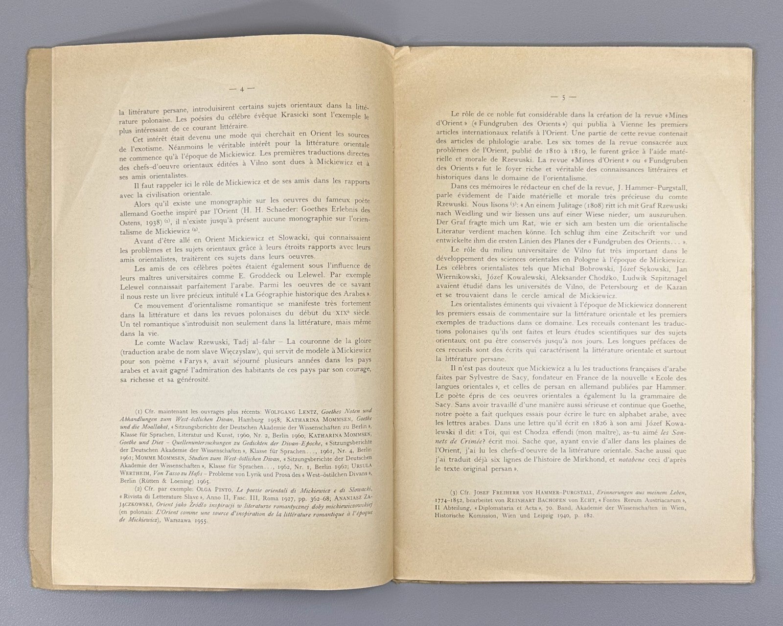 Autograph 1968 Zajaczkowski Mickiewicz et l'Orient Mickiewicz and the Orient