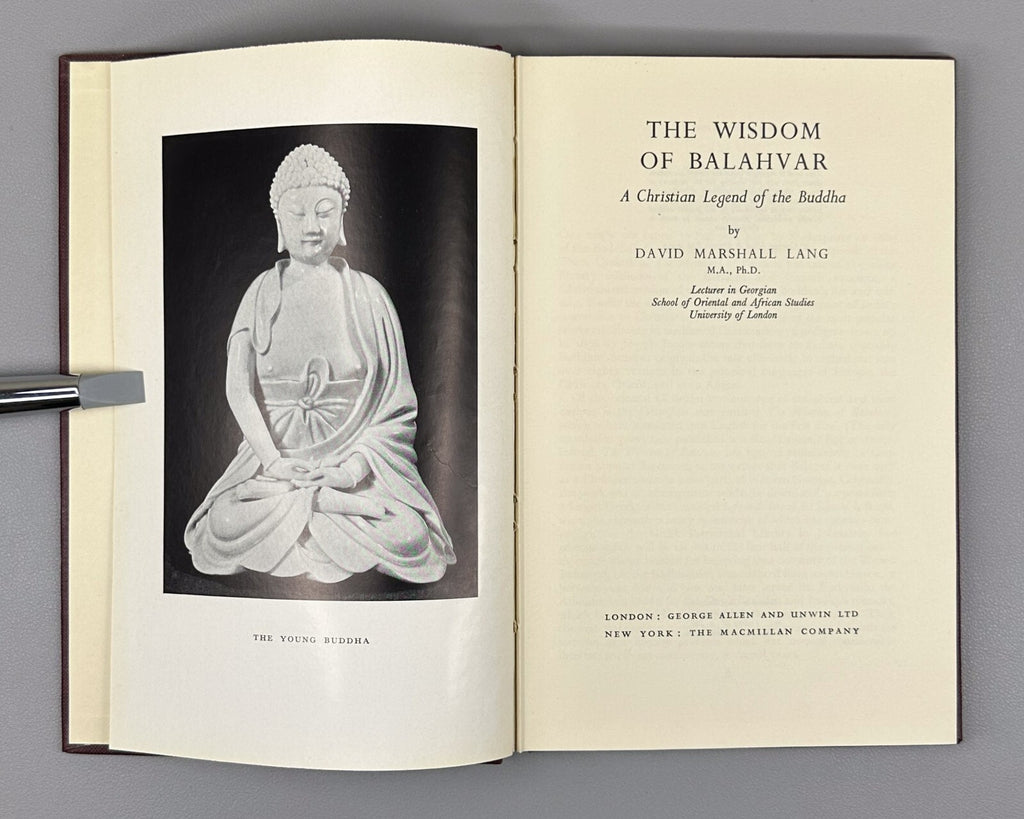 1st ed. Autograph Lang The Wisdom of Balahvar A Christian Legend of the Buddha