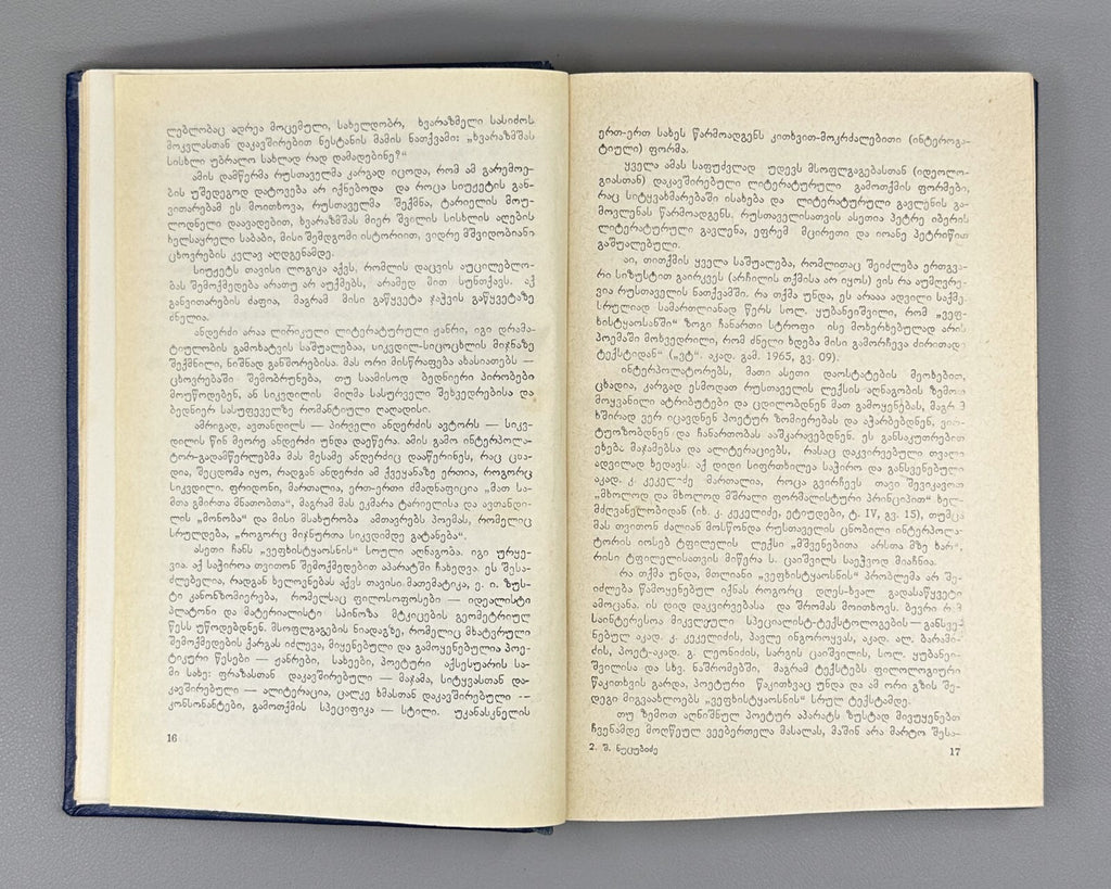 Shalva Nutsubidze Critical Essays Literature and Philosophy Georgian