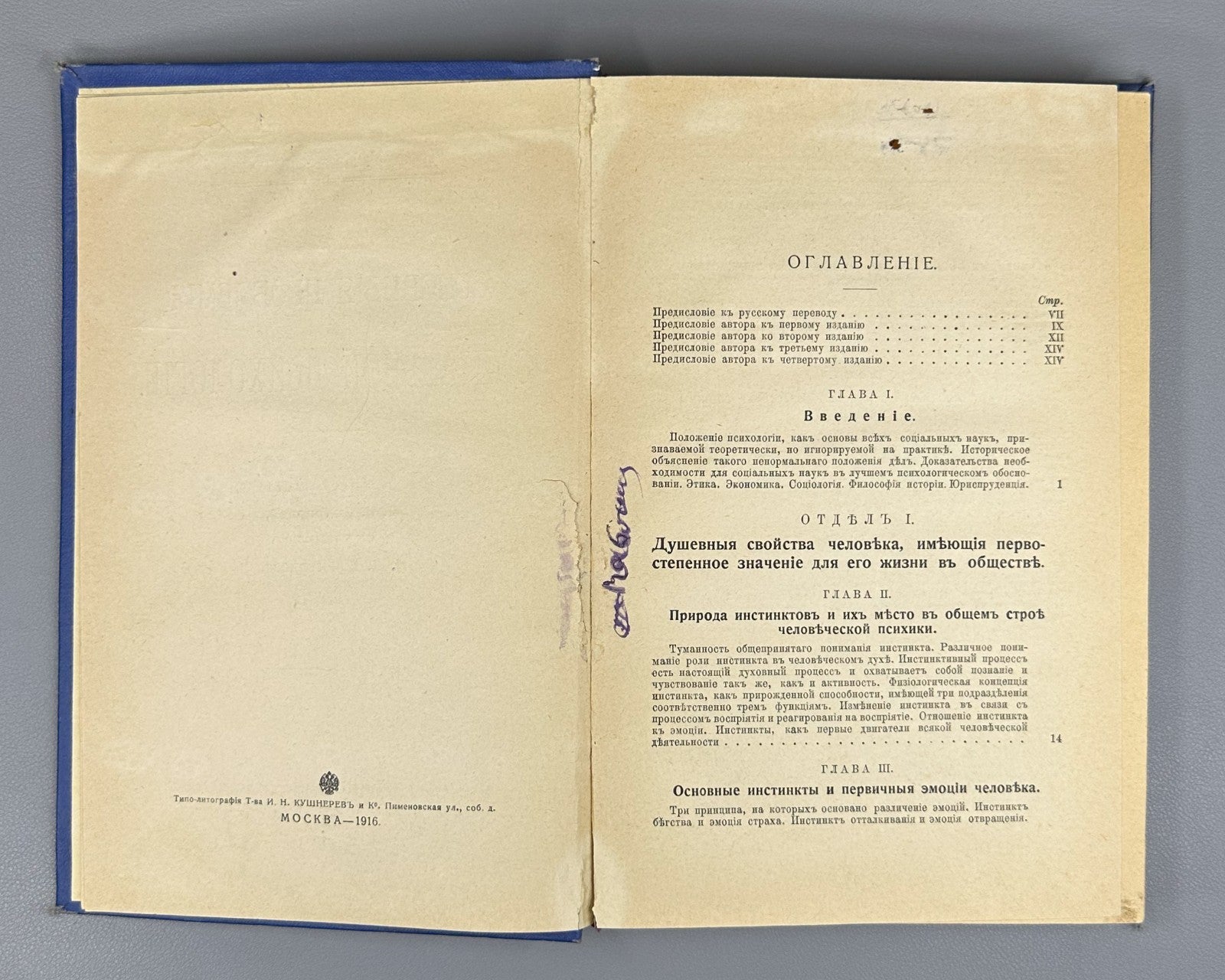 1st ed. in Ru McDougall 1916 Мак-Дауголл Основные проблемы социальной психологии