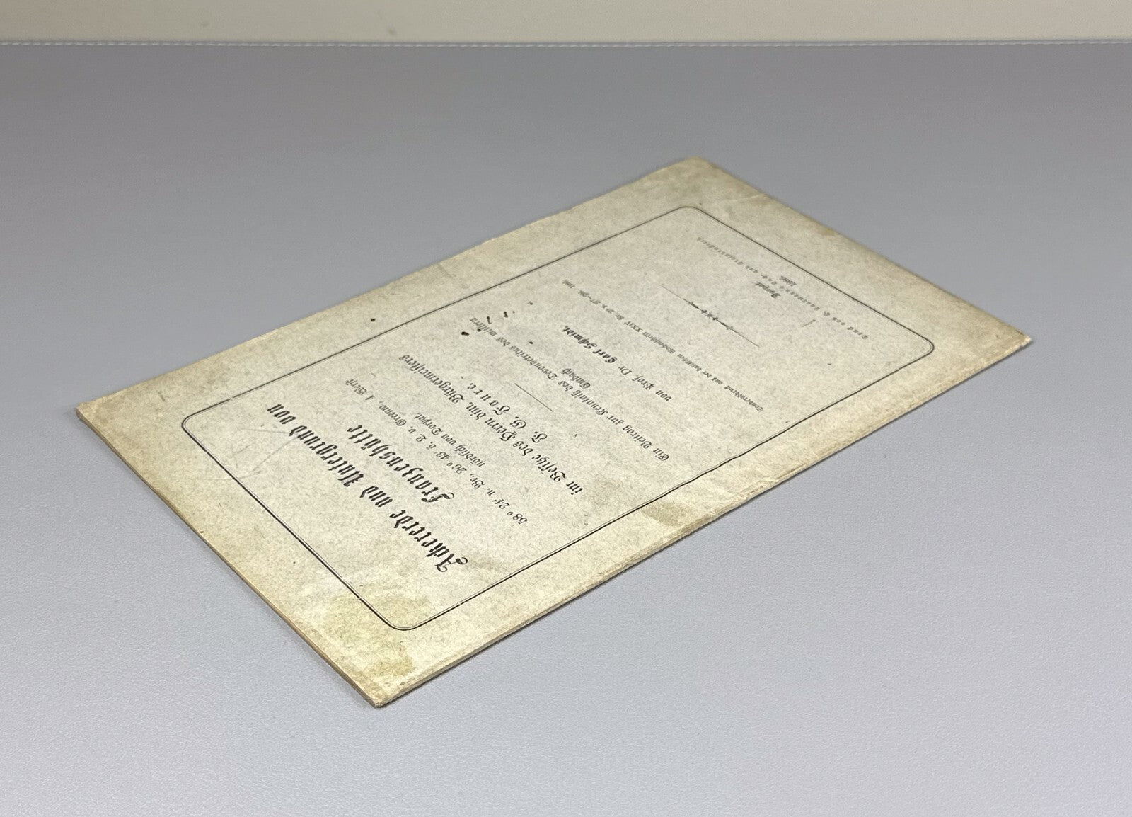 Autograph Carl Schmidt Ackererde und Untergrund von Franzenshütte 1886 Germany