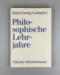 Hans-Georg Gadamer. Philosophische Lehrjahre. Eine Rückschau 1977 1st ed. German