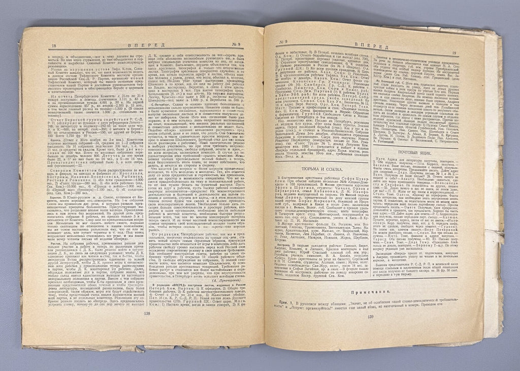 Vperyod and Proletariy Bolshevik newspapers 1905 Вперед и Пролетарий Газета СССР