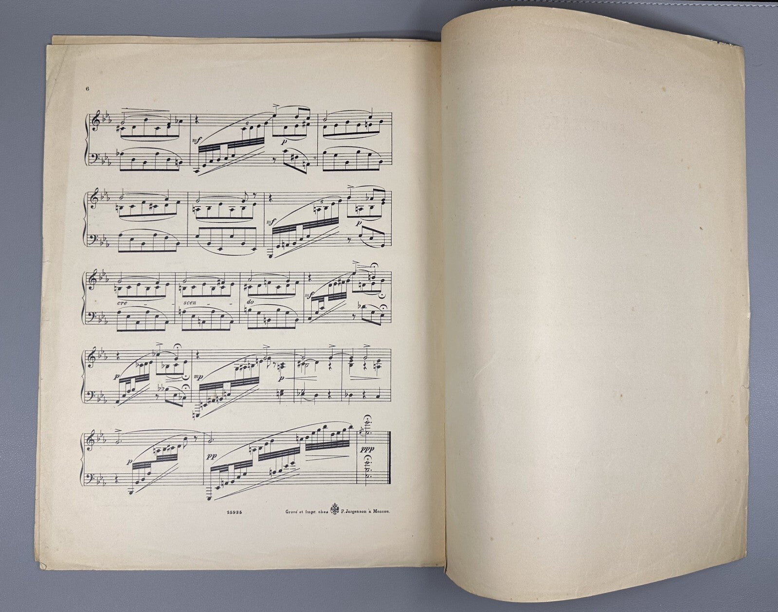 1st ed. Arensky By the Sea Andante Sostenuto 1901 Аренский У моря Соч. 52, № 1