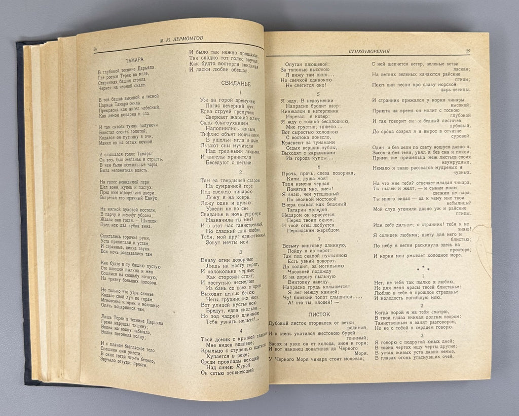Lermontov Works Russian Classic Literature 1934 Лермонтов Сочинения Классика