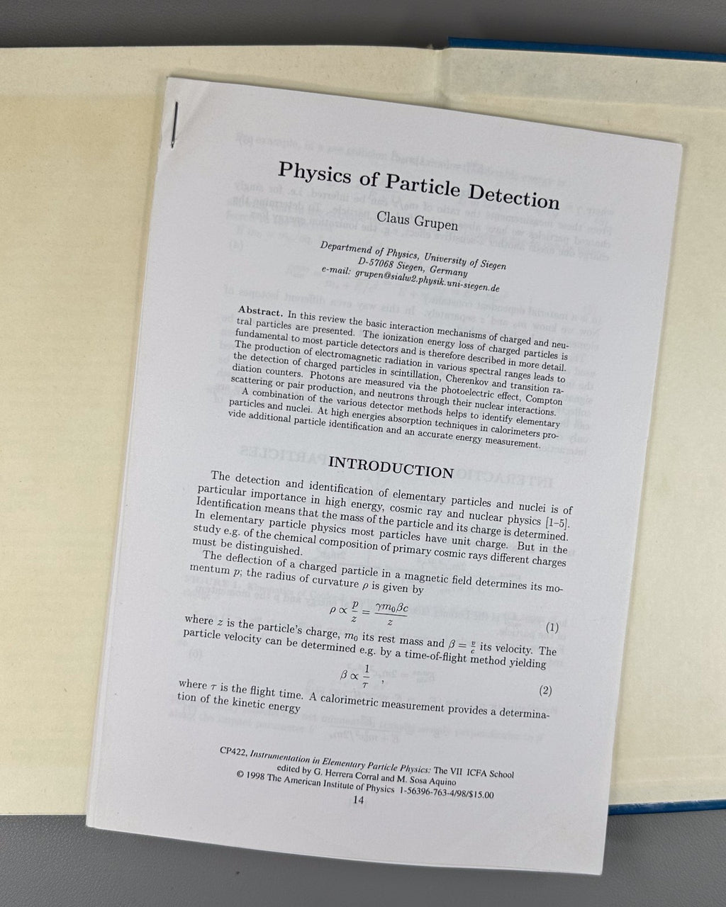Klaus Grupen Particle Detectors 1999 Клаус Групен Детекторы элементарных частиц