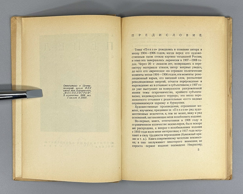 Bely Pepel Poems Dust jacket Russian 1929 Андрей Белый Пепел Стихи Rare