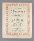 Arensky 12 Preludes Piano Op. 63 № 8 1896 Аренский 12 прелюдий фортепиано Ноты