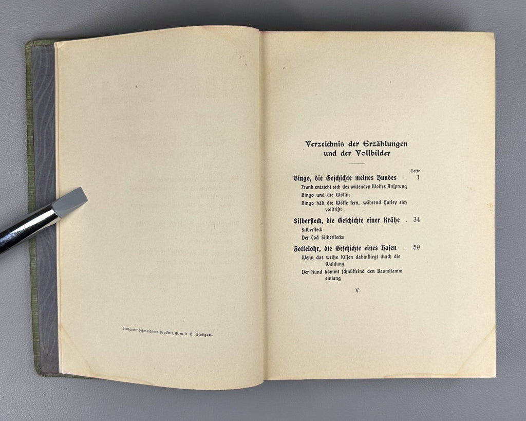 Ernest Thompson Seton Bingo und andere Tiergeschichten 1908 German Ninth edition