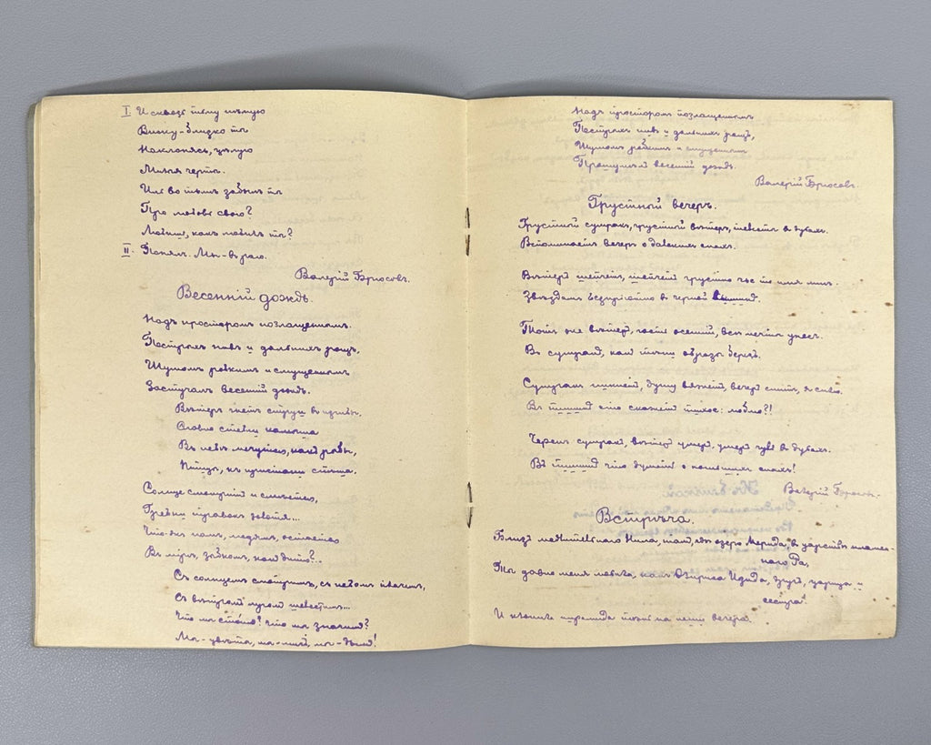 Russian Silver Age Poets Notebook Handwritten 1900 Самиздат Серебряный век стихи