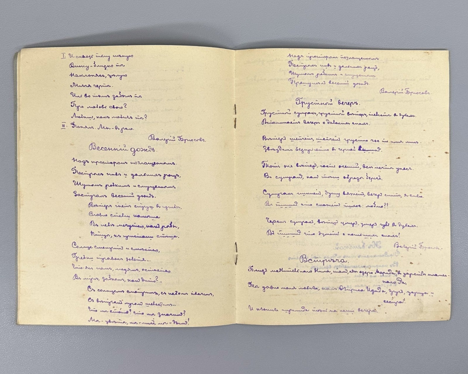 Russian Silver Age Poets Notebook Handwritten 1900 Самиздат Серебряный век стихи