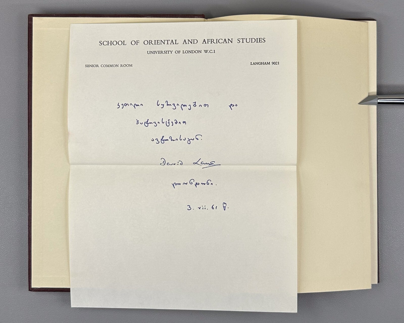 1st ed. Autograph Lang The Wisdom of Balahvar A Christian Legend of the Buddha