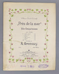 1st ed. Arensky By the Sea Presto 1901 Аренский У моря Соч. 52, № 6 Ноты