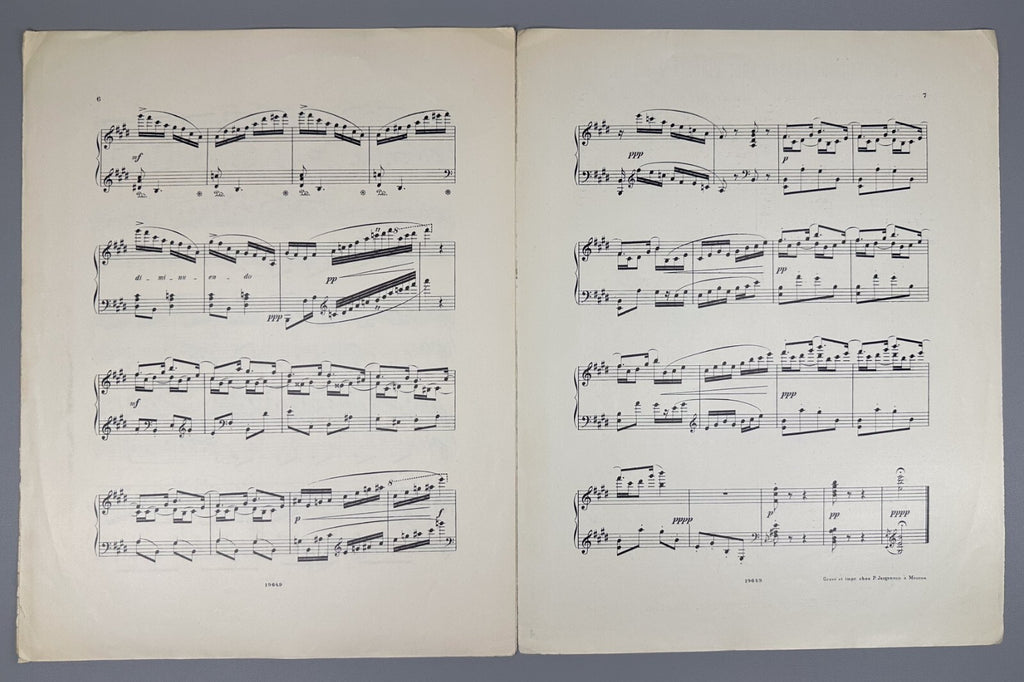 Arensky 24 morceaux caractéristiques pour le piano Аренский Соч. 36 № 9 Мотылек