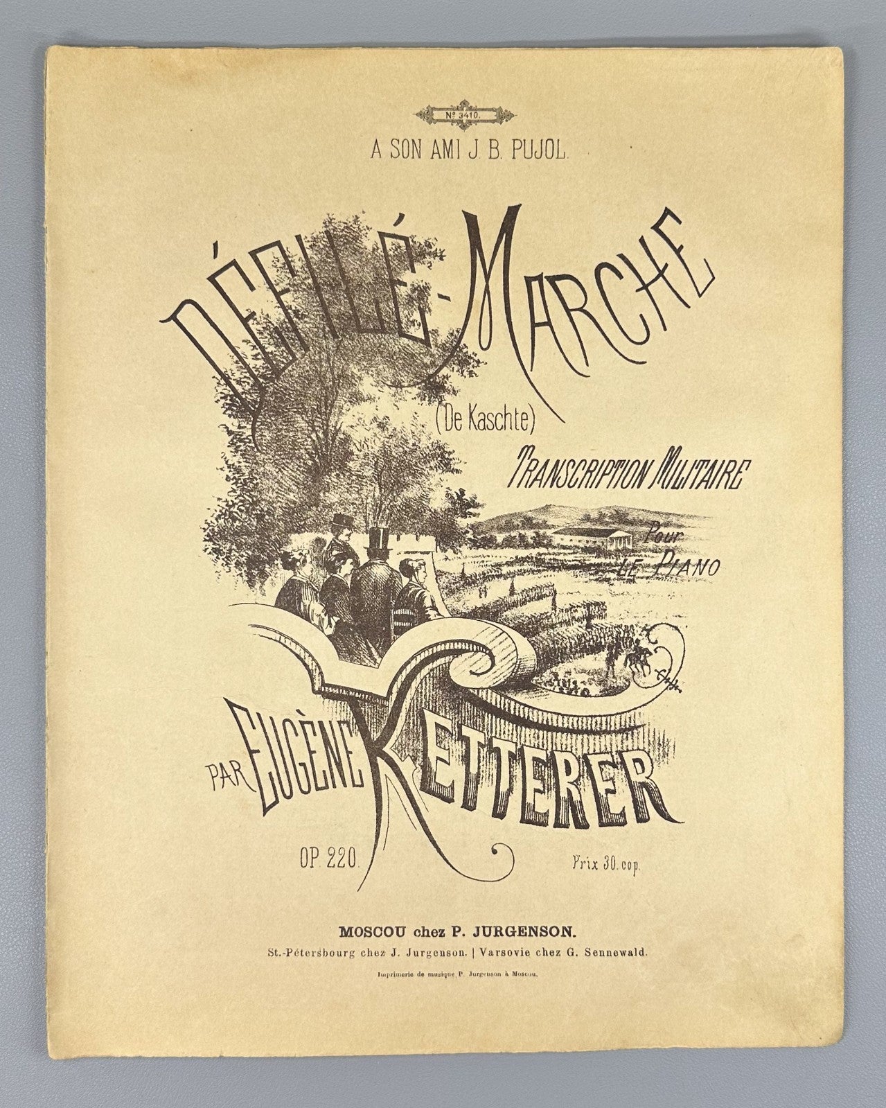 Eugène Ketterer Défilé-marche (de Kaschte) Military Transcription for Piano 1900