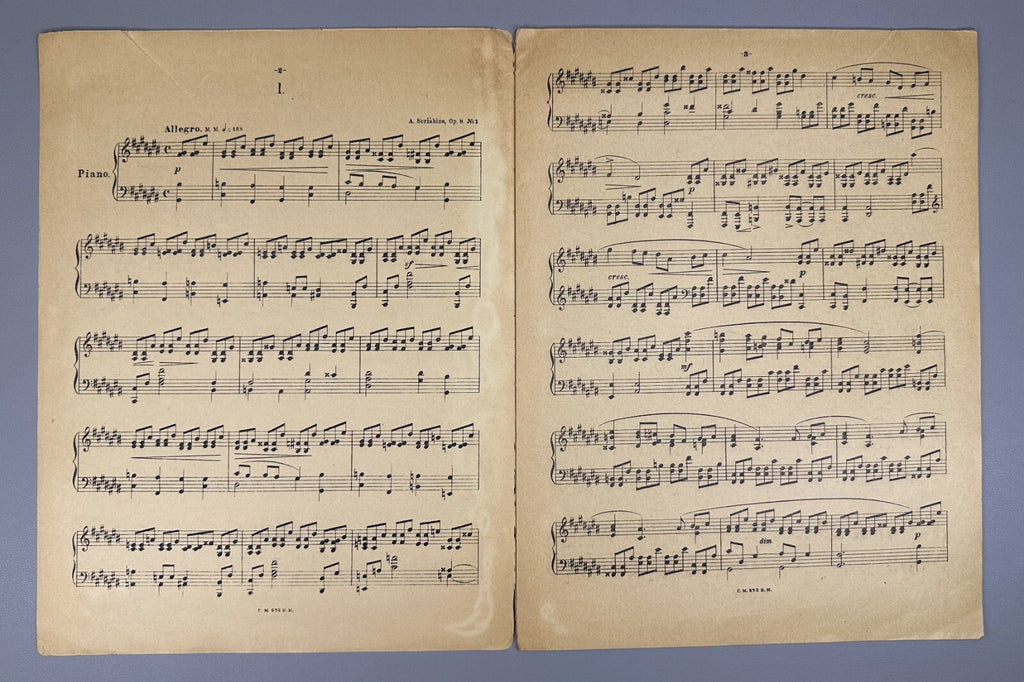 Scriabin 12 Etudes Op. 8 piano 1919 Скрябин 12 этюдов Тет. 1 Соч. 8 фортепиано