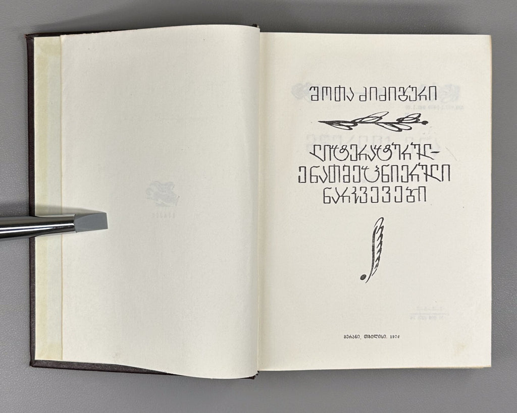 Shota Dzidziguri Literary and Linguistic Essays 1974 Georgian ძიძიგური