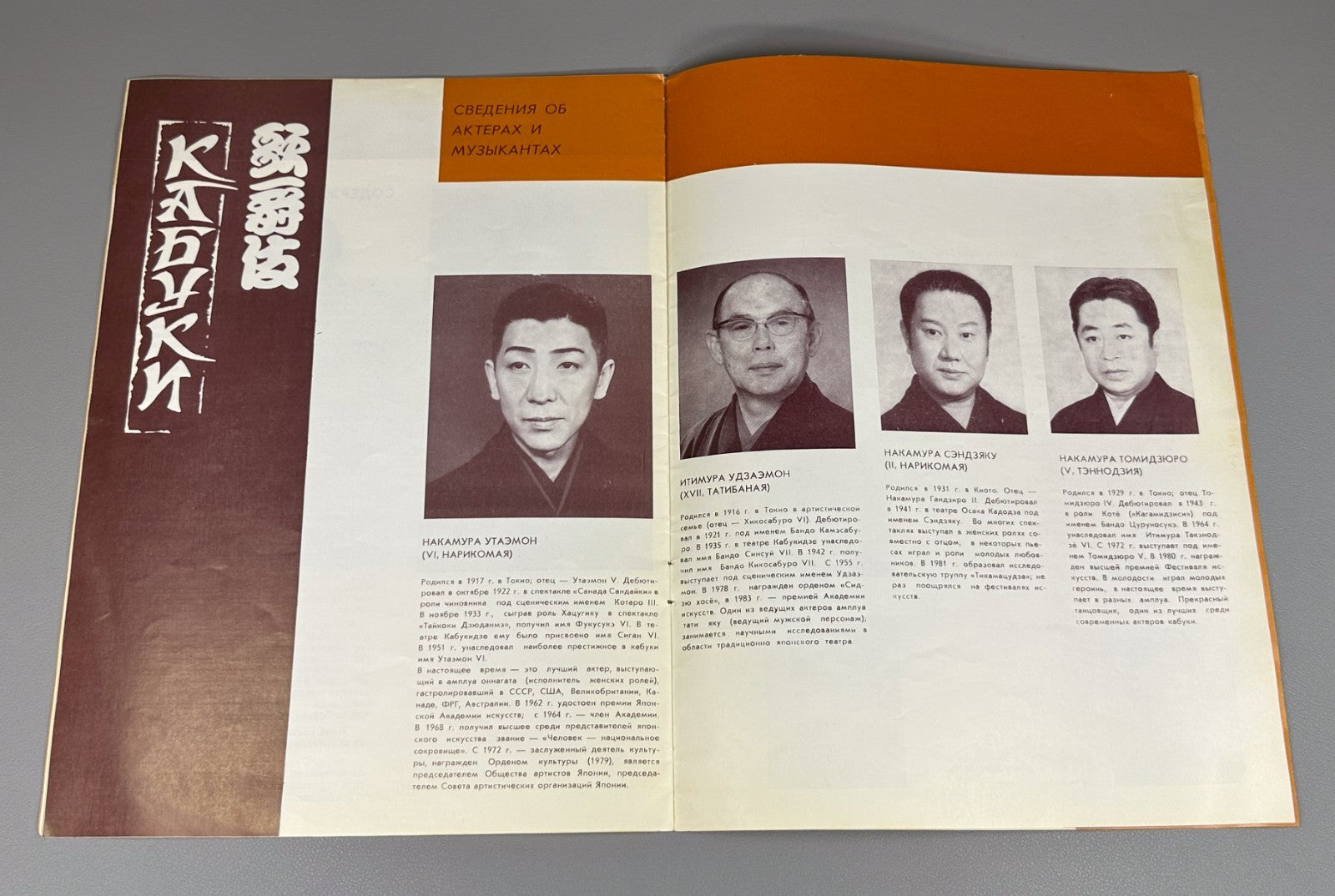 Traditional National Kabuki Theatre Tours in the USSR 1987 Театр Кабуки Гастроли