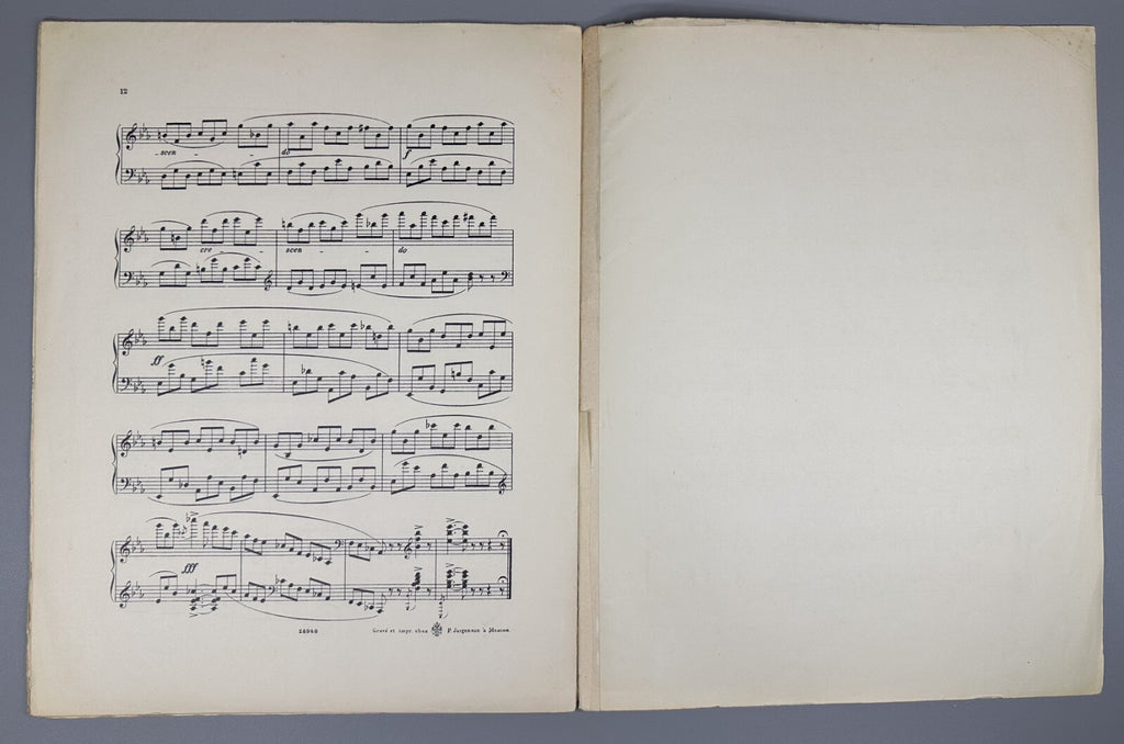 1st ed. Arensky By the Sea Presto 1901 Аренский У моря Соч. 52, № 6 Ноты