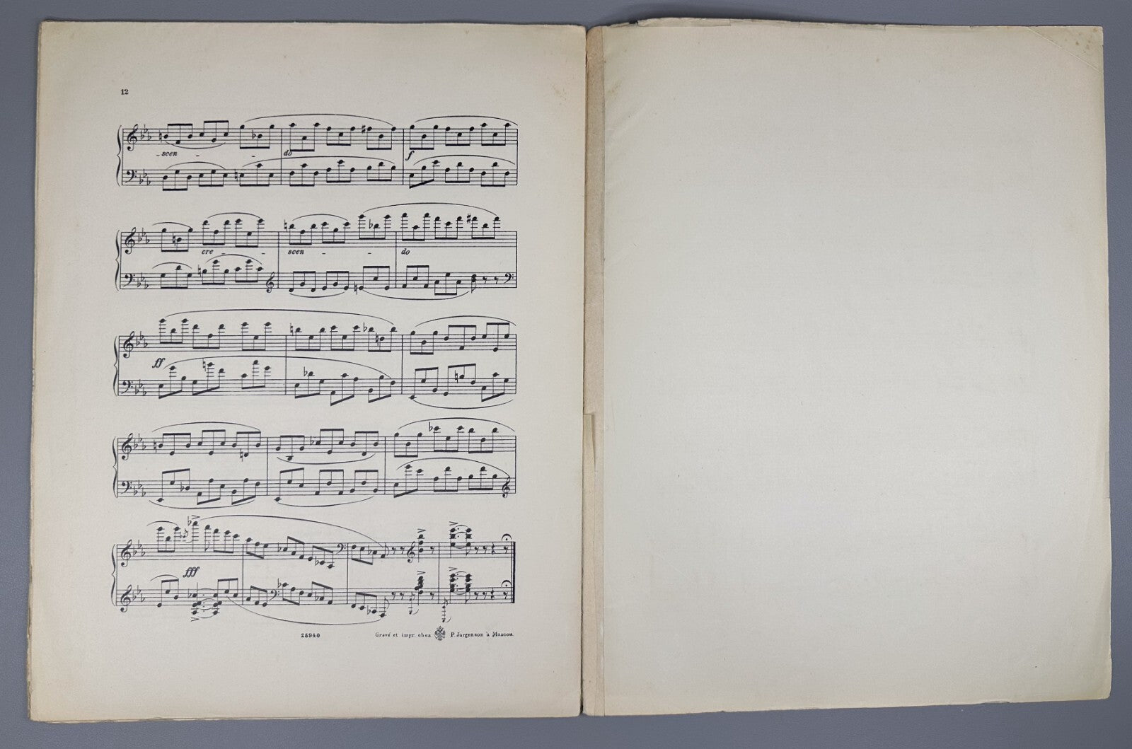 1st ed. Arensky By the Sea Presto 1901 Аренский У моря Соч. 52, № 6 Ноты