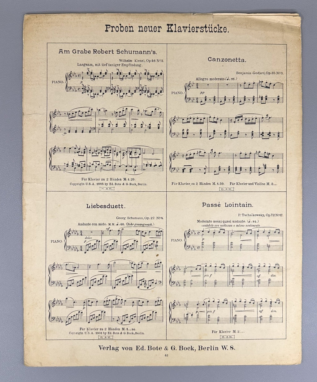 Lot of 3 Ignacy Jan Paderewski Sheet Music Piano Scores 1880 Warsaw Rajchman
